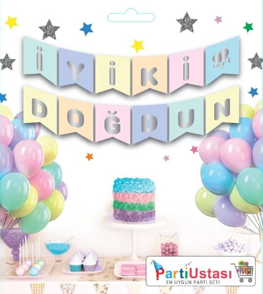 Yazi Zarf Banner Varakli Iyk Dogdun Macaron Gumus 1928 Min