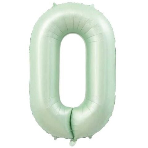 0 Rakam 34 Inc Retro Yesil Renk Balon 76 Cm 12333 Min