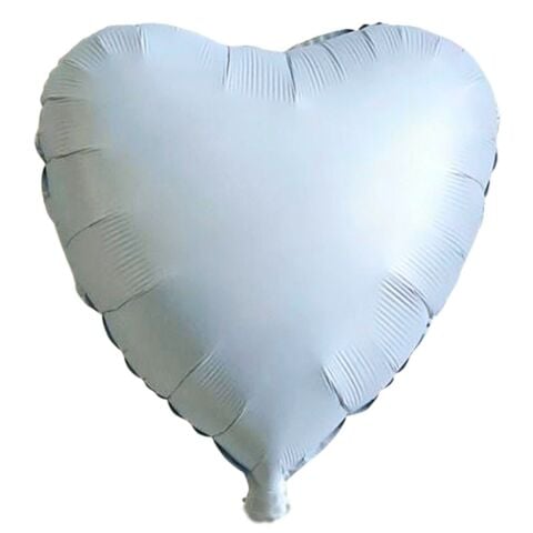 18 Inc Kalp Retro Mavi Renk Folyo Balon 12438 Min
