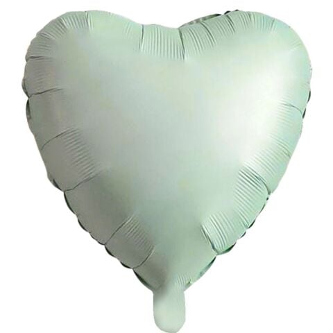 18 Inc Kalp Retro Yesil Renk Folyo Balon 12441 Min