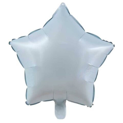 18 Inc Yildiz Retro Mavi Renk Folyo Balon 12437 Min