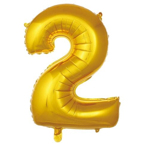 2 Rakam 34 Inc Gold Renk Balon 76 Cm 2687 Min