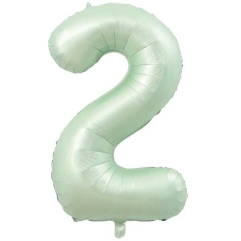 2 Rakam 34 Inc Retro Yesil Renk Balon 76 Cm 12335 Min