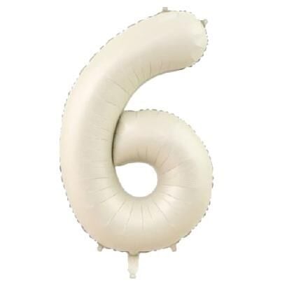 6 Rakam 34 Inc Bej Renk Balon 76 Cm 11583 Min