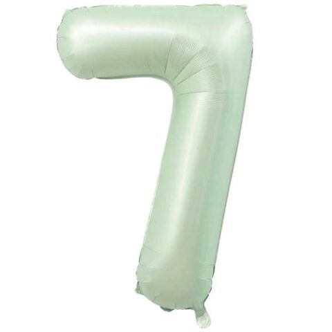 7 Rakam 34 Inc Retro Yesil Renk Balon 76 Cm 12341 Min