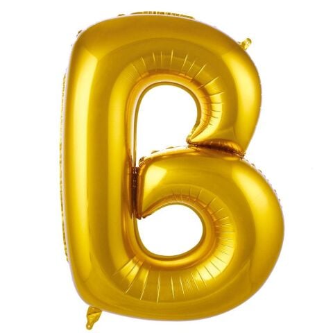 B Harf 34 Inc Gold Renk Balon 76 Cm 2642 Min