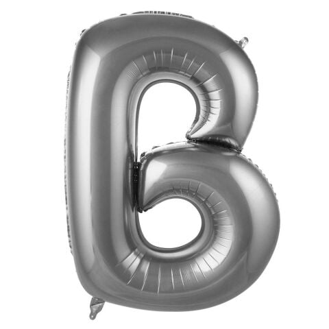 B Harf 34 Inc Gumus Renk Balon 76 Cm 2643 Min