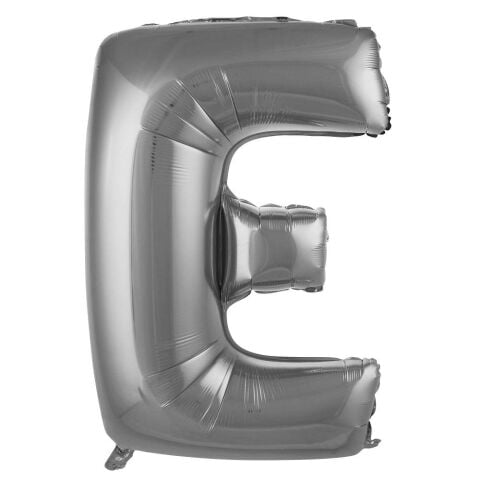 E Harf 34 Inc Gumus Renk Balon 76 Cm 2649 Min