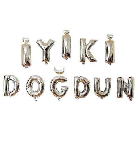 Iyiki Dogdun Gumus Set Balon 7344 Min