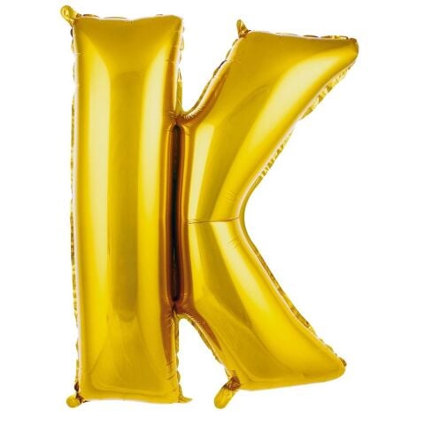 K Harf 34 Inc Gold Renk Balon 76 Cm 2658 Min