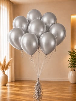 Gumus Metalik Balon 10lu 12 Metalik Ba E107 D