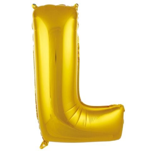 L Harf 34 Inc Gold Renk Balon 76 Cm 2660 Min
