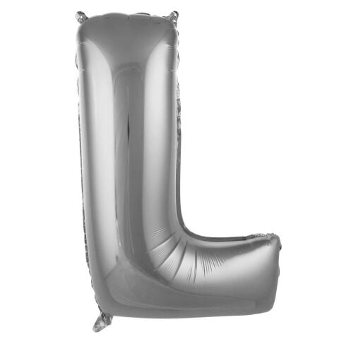 L Harf 34 Inc Gumus Renk Balon 76 Cm 2661 Min