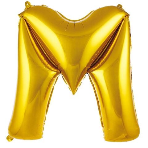 M Harf 34 Inc Gold Renk Balon 76 Cm 2662 Min