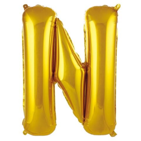 N Harf 34 Inc Gold Renk Balon 76 Cm 2664 Min