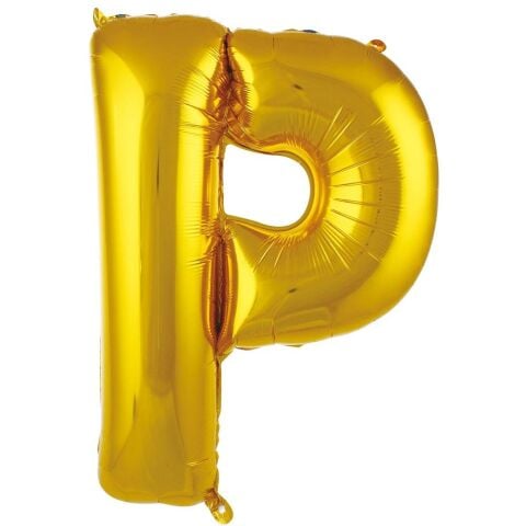 P Harf 34 Inc Gold Renk Balon 76 Cm 2668 Min