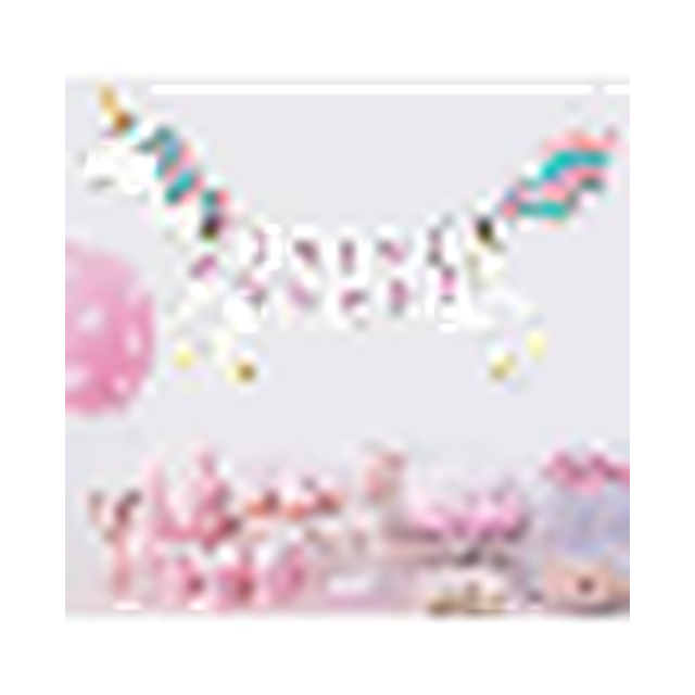 3D HAPPY BIRTHDAY UNICORN BANNER