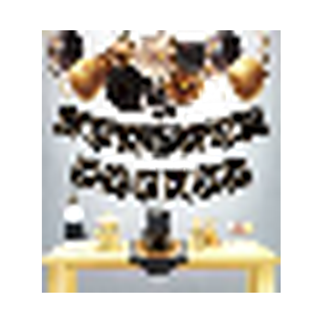 KÜÇÜK KUTULU BANNER HAPPY SIYAH GÜMÜS