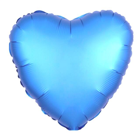 18 Inc Kalp Mavi Renk Folyo Balon 10582 Min