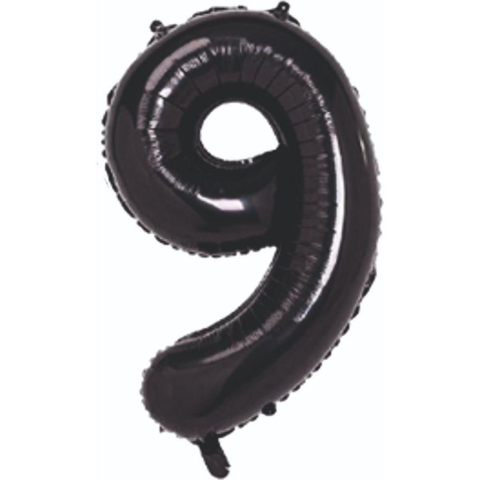 9 Rakam 34 Inc Siyah Renk Balon 76 Cm 8480 Min