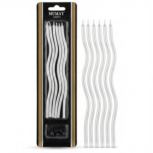Mum 16 Cm 6 Li Burgulu Gumus 2467 Min