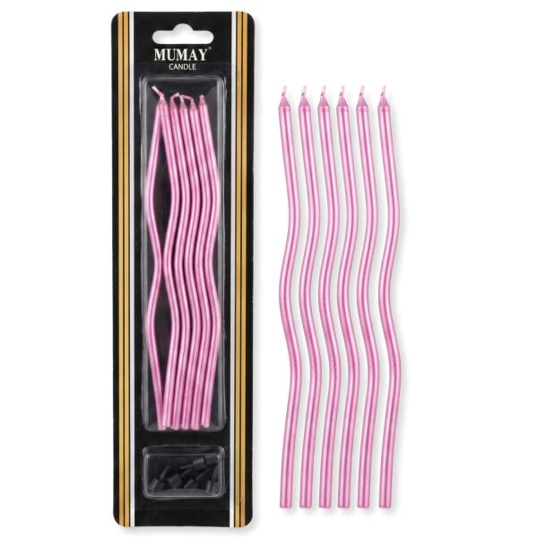 Mum 16 Cm 6 Li Burgulu Pembe 2473 Min