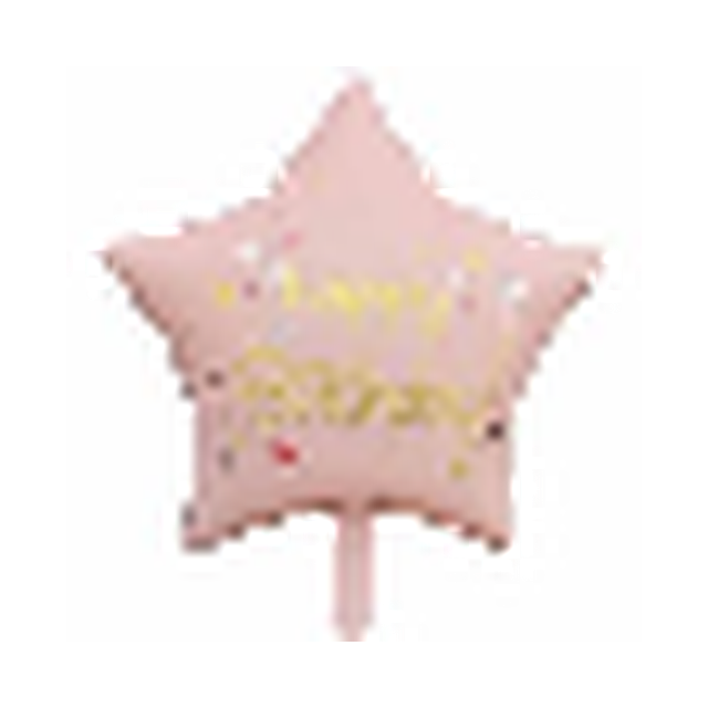 BALON FOLYO 18INÇ HAPPY YILDIZ PASTEL PEMBE