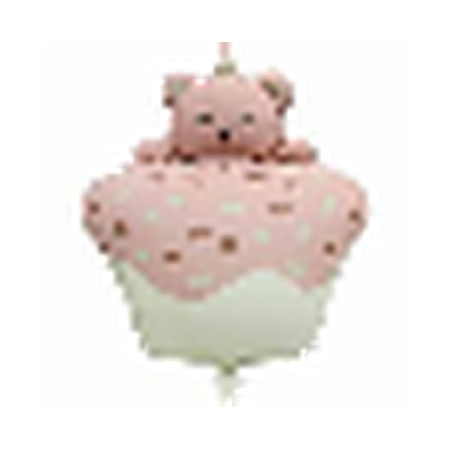 BALON FOLYO AYICIKLI KEK PASTEL PEMBE