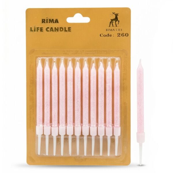 Mum Ithal 10 Cm No 260 Pembe Simli 2513 Min