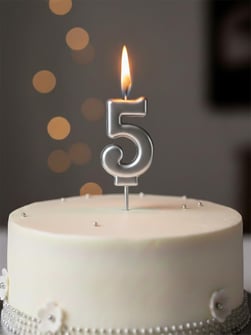 Rakam Mum Gumus No5 Dogum Gunu Mumlari 88c1 D