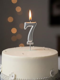 Rakam Mum Gumus No7 Dogum Gunu Mumlari F5 Ba6