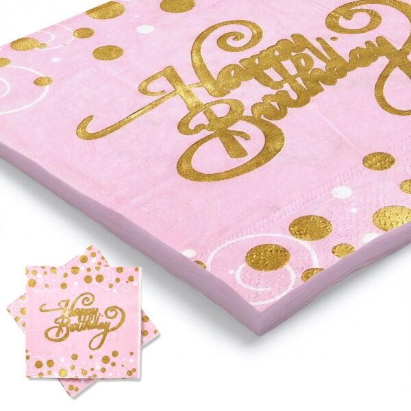 Baskili Pecete Happy Pembe Gold 2459 Min