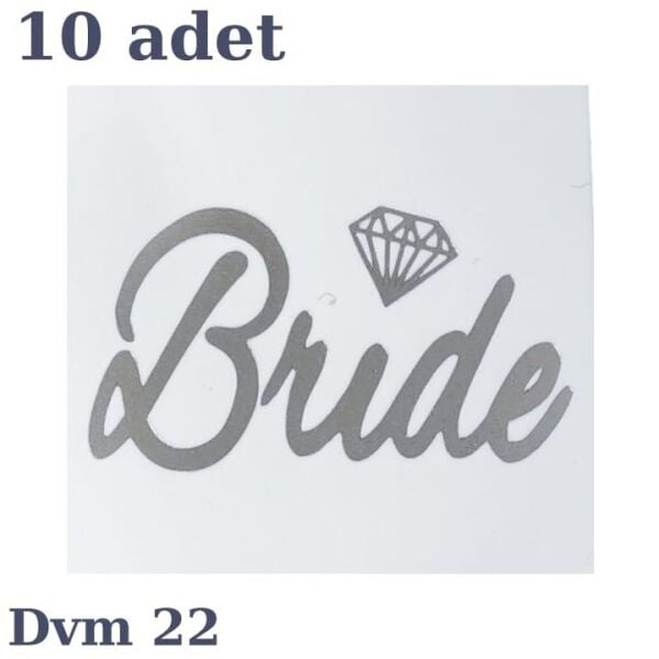 Dovme Bride Gumus Elmas No 22 700 Min