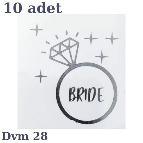 Dovme Bride Gumus Yuzuk No 28 703 Min