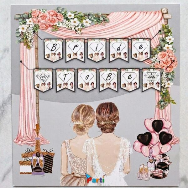 Yazi Zarf Banner Bride To Be Gumus 2966 Min
