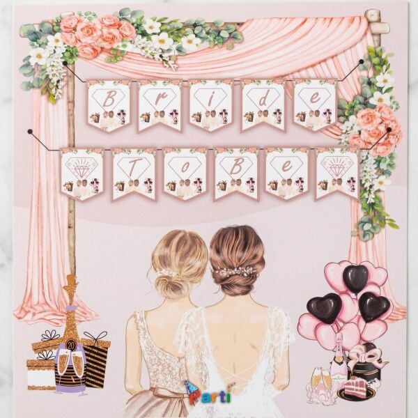 Yazi Zarf Banner Bride To Be Roz 2967 Min