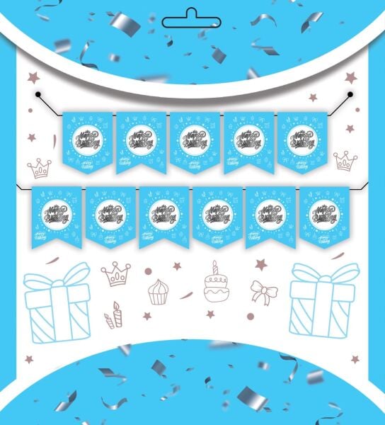 Yazi Zarf Banner Happy Mavi 2419 Min
