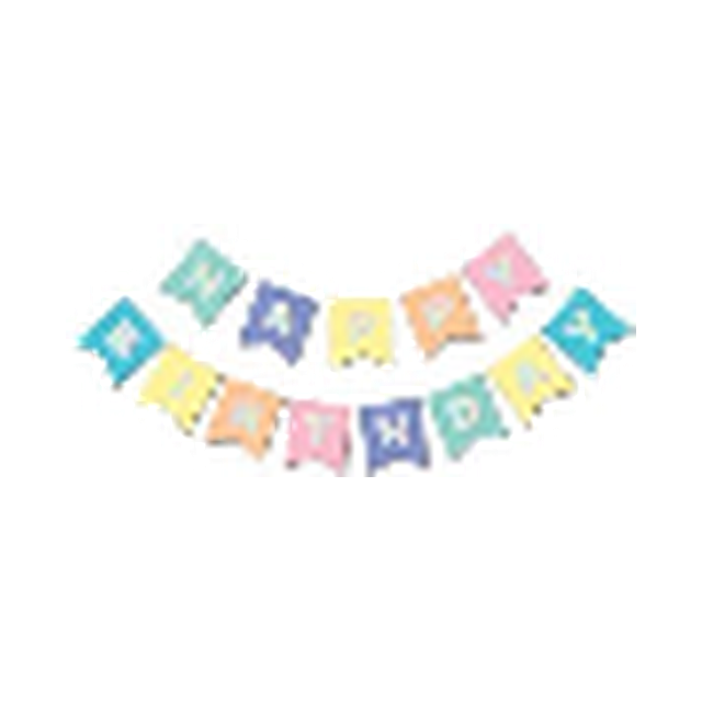 KUTULU BANNER YALDIZLI RENKLI GÜMÜS HAPPY